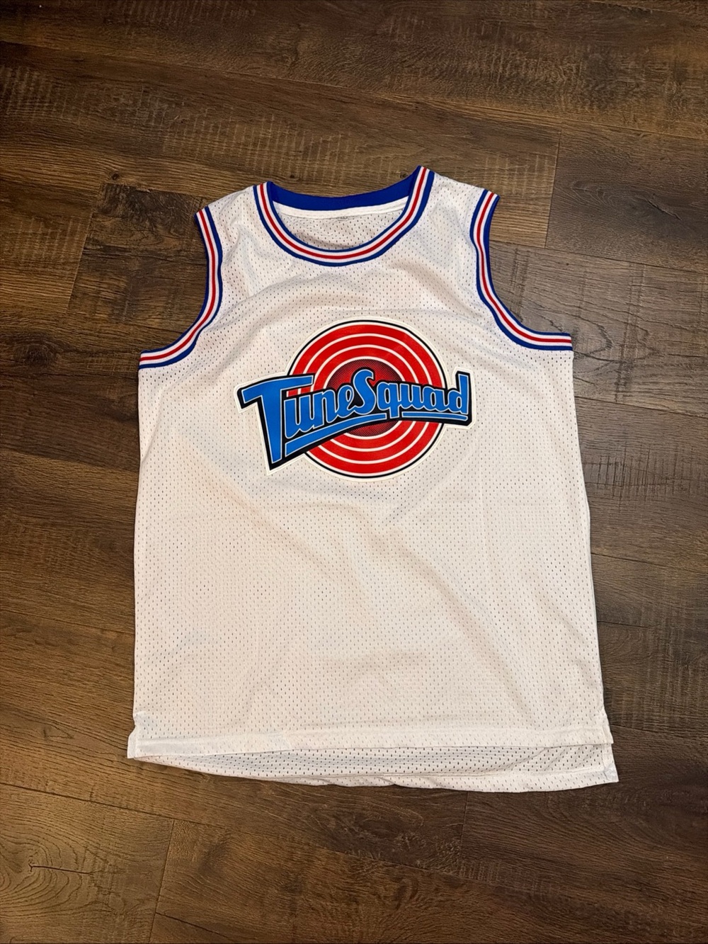 Space Jam Tune Squad Bugs Bunny #1 Jersey Mens L White Mesh Basketball